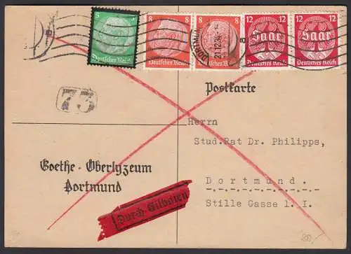 Germany 1934 Third REICH EXPRESS CARD H***** greeting  (22171