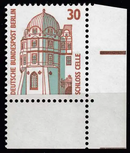 Berlin 30 Pfg. Sehenswürdigkeiten 1987 Mi.793 ** MNH Eckrand UR   (70722