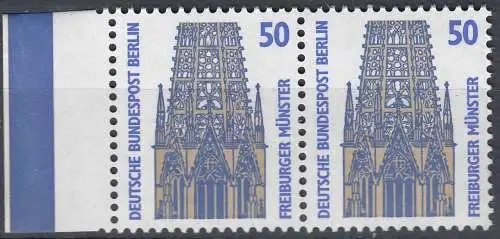 Berlin 50 Pfg. Sehenswürdigkeiten 1987 Mi.794 ** MNH Paar mit RAND    (70729