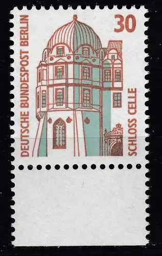 Berlin 30 Pfg. Sehenswürdigkeiten 1987 Mi.793 ** MNH Unterrand    (70737