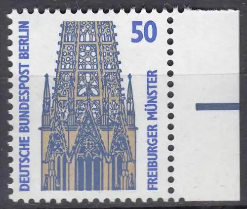 Berlin 50 Pfg. Sehenswürdigkeiten 1987 Mi.794 ** MNH rechter Rand    (70739