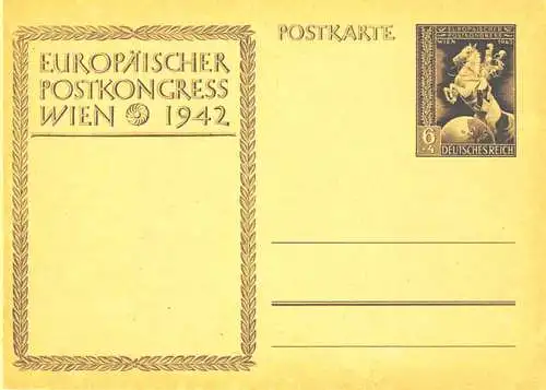 3.Reich GS 1942 P294b Europa Post-Kongress * WW2    (0252