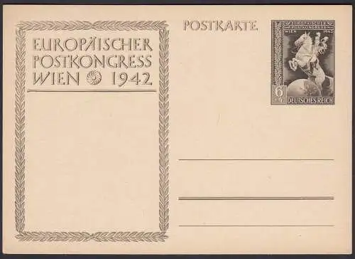 3.Reich GS 1942 P294a Europa Post-Kongress * WW2    (33090