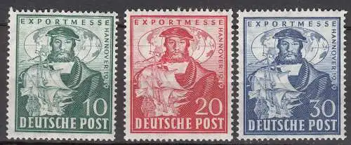 Alliierte Besetzung 1949 Mi.103-105 Hannover Exportmesse postfrisch MNH   (70743