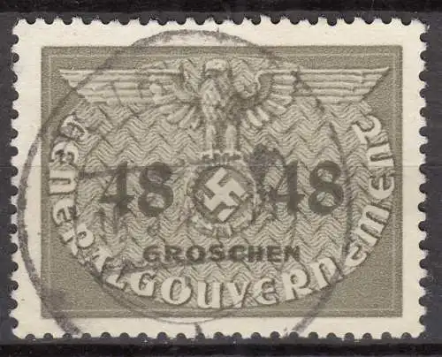 Germany/Generalgouvernement 1940 Dienstmarke D9 48 Gr. gestempelt used  (70748