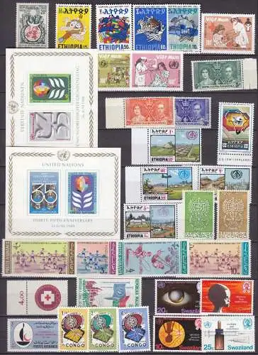 Nice extensive stamp lot with stamps from various countries mint never hinged