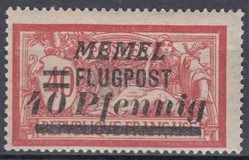 Memel 1920 Mi.31 Freimarke Fr.mit Aufdruck 40 Pfg auf 40 C.postfrisch MNH (70753