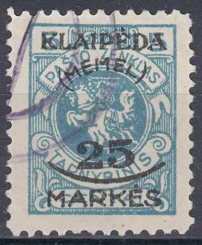 Memel 1923 Mi. 124 Freimarke 10 M. auf 5 C. gestempelt used   (70754