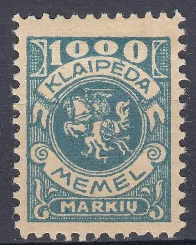 Memel 1923 Mi. 150 Freimarke Wappenreiter 1000 M.ungebraucht Falz   (70756