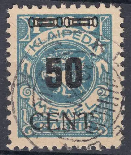 Memel 1923 Mi.191 Freimarke Aufdruck 50 C. auf 1000 M. gestempelt used  (70790