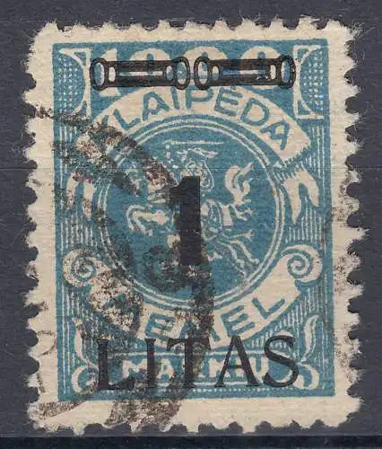 Memel 1923 Mi.192 Freimarke Aufdruck 1 L. auf 1000 M. gestempelt used  (70793