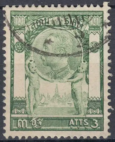 Siam – Thailand 1905 Michel 50 King Chulalongkorn 3 A. green gestempelt   (70800