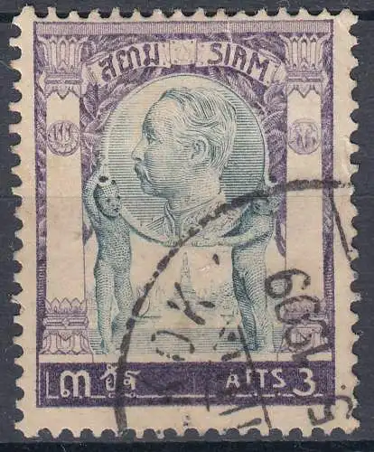 Siam – Thailand 1905 Michel 51 King Chulalongkorn 3 A. gestempelt used   (70801