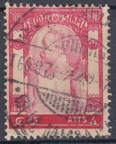 Siam – Thailand 1908 Michel 53 King Chulalongkorn 4 A.red gestempelt used (70804