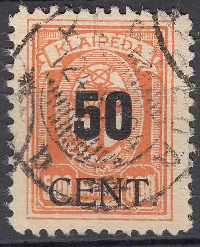 Memel 1923 Mi.200 Freim. Angliederung Litauen 50 C. auf 500 M.gest. used  (70820