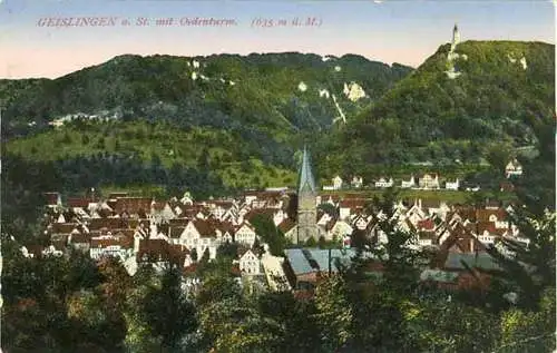 AK  Geislingen a. Steige Oedenturm Göppingen (1620