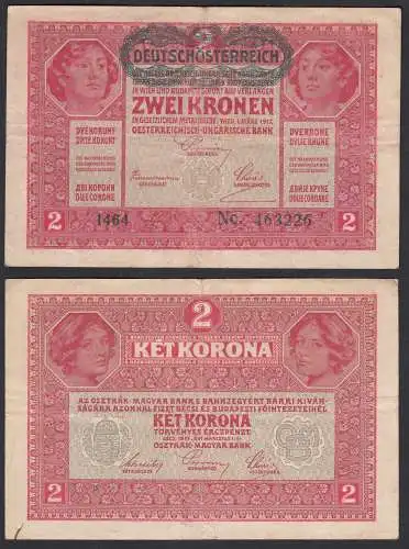 Österreich - Austria 2 Kronen 1917 (1919) Pick 50 VF   (33110