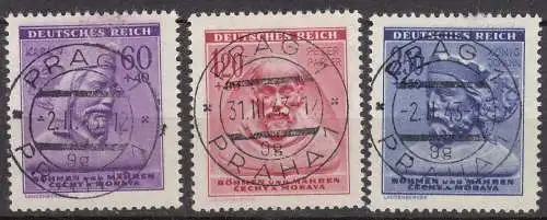 Böhmen & Mähren - Bohemia & Moravia 1943 Mi. 114-116 WHW Vollstempel    (70834