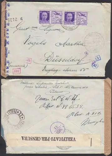 Italien - Italy Palermo 1942 Zensurbrief nach Düsseldorf   (25986