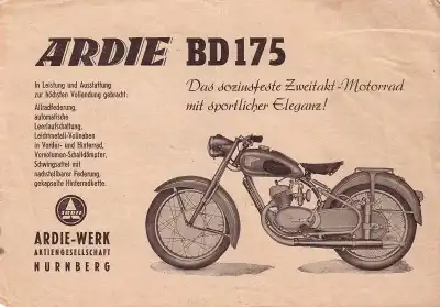Ardie BD 175 Prospekt 1952