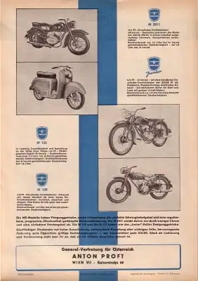 Adler Motorrad Programm 1955