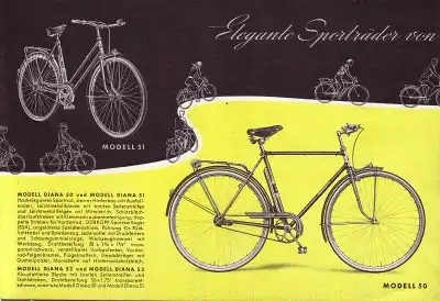 Dürkopp Fahrrad Prospekt 1960er Jahre