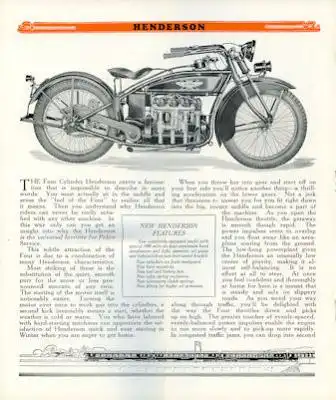 Henderson u. Super Excelsior Motorcycles Prospekt ca.1928