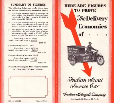 Indian Scout Service car Prospekt 1928