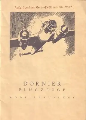 Dornier Modellbaumappe 40er Jahre