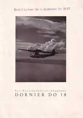 Dornier Modellbaumappe 40er Jahre