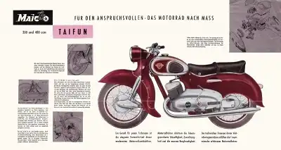 Maico Taifun 350 und 400 Prospekt 1956