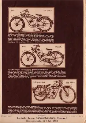 Phänomen Fahrrad und Motorrad Programm 2.1937