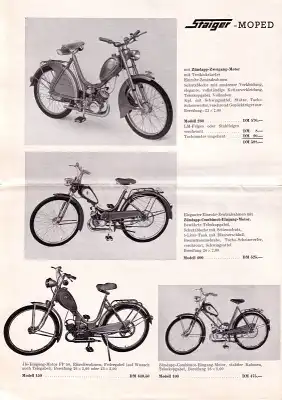 Staiger Mopeds Prospekt ca. 1955