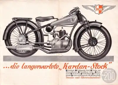 Stock GR 200 Prospekt ca. 1932