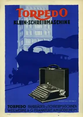 Torpedo Schreibmaschinen Prospekte 1930er Jahre