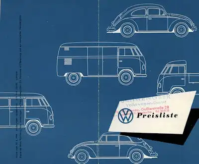 VW Preisliste 3.1954