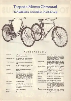 Torpedo Fahrrad Programm 1950er Jahre