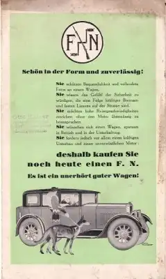 FN Automobil Programm ca. 1930