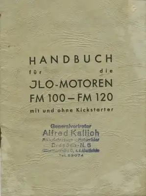 Ilo Motoren FM 100 und FM 120 Bedienungsanleitung 1938