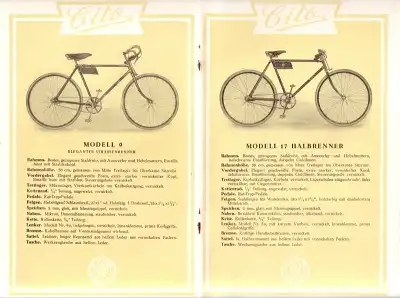 Cito Fahrrad Prospekt 1920er Jahre
