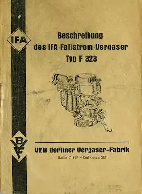 IFA Fallstrom Vergaser F 323 11.1954