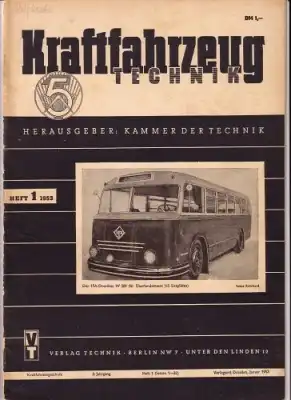 Kraftfahrzeugtechnik KFT 1950er / 60er Jahre