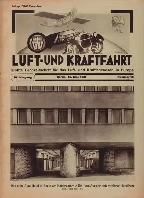 Luft- und Kraftfahrt 1929-1934