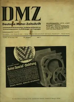 DMZ Deutsche Motor-Zeitschrift 1939 Heft 11