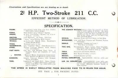 Radco 2,25 H.P. two Stroke 211 c.c. Prospekt 1914