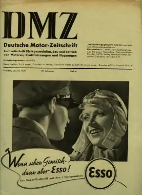 DMZ Deutsche Motor-Zeitschrift 1938 Heft 6
