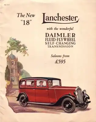 Lancester „The new 18“ Prospekt 1932