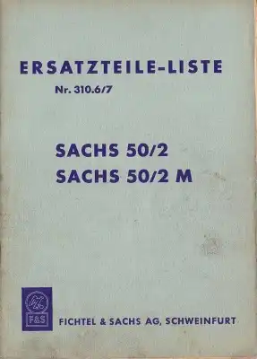 Sachs 50/2 50/2 M Ersatzteilliste 1961