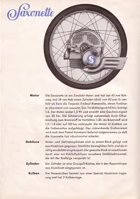 Sachs Saxonette Prospekt 1938