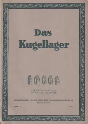 Das Kugellager 1937 Heft 2